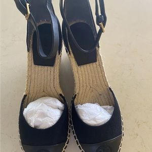 Brand new Tory Burch espadrilles If you are a true 9.5 then you will love them.